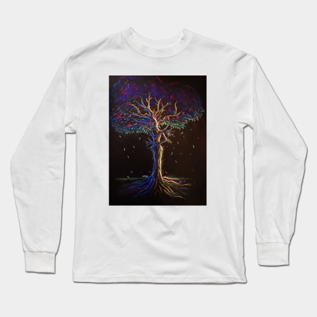 Tree Goddess Long Sleeve T-Shirt by amadeuxway